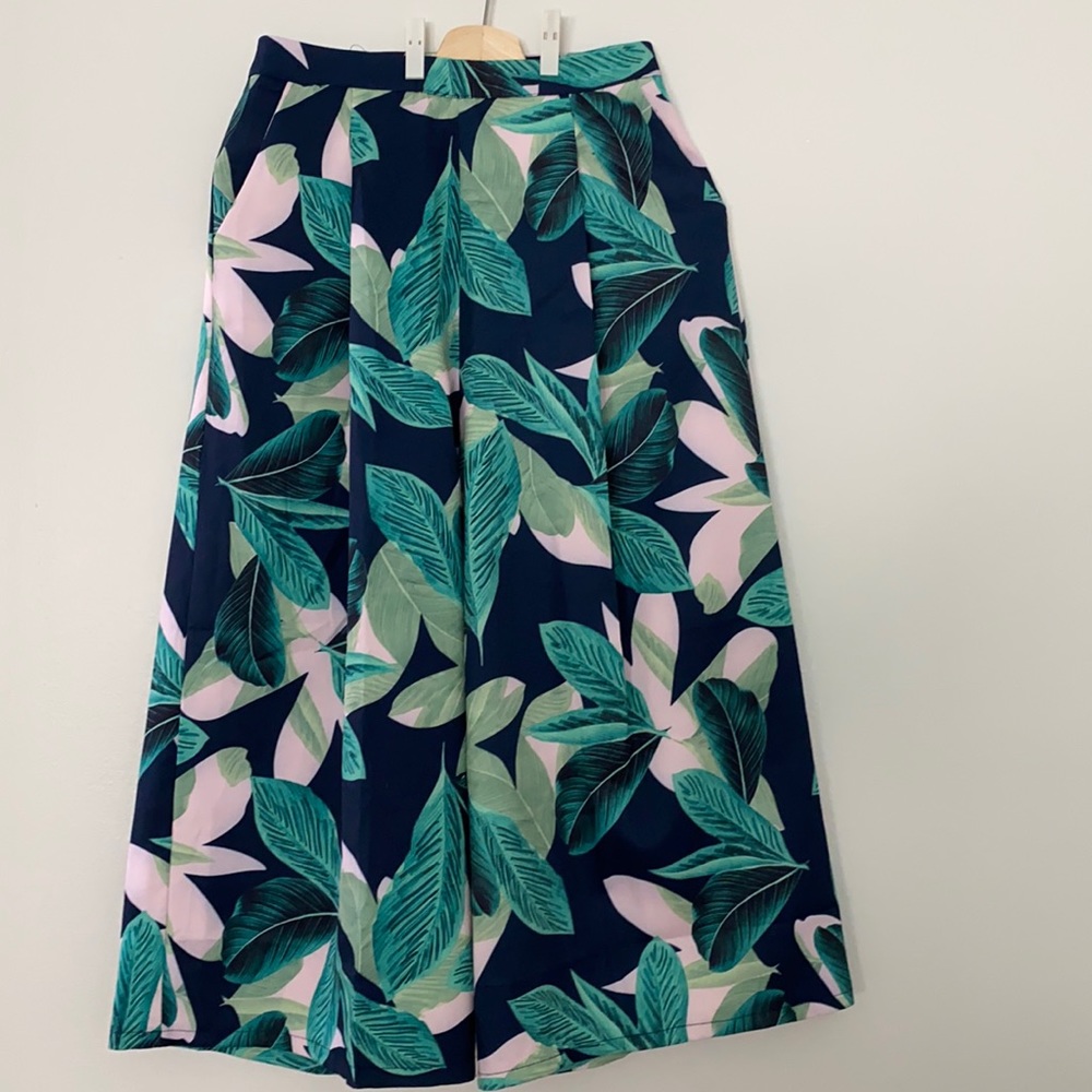 High-waist wide leg pants